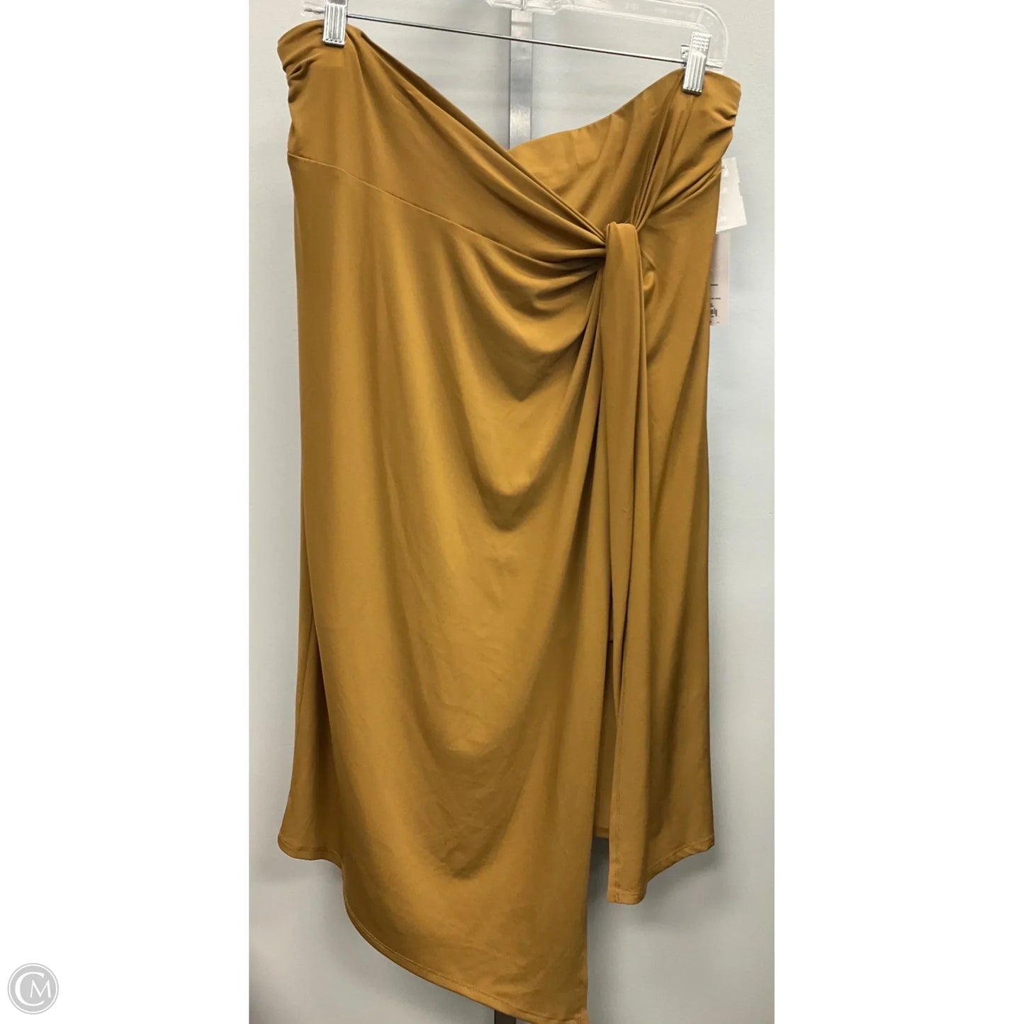 Skirt Midi By Nine West In Tan, Size: Xxl
