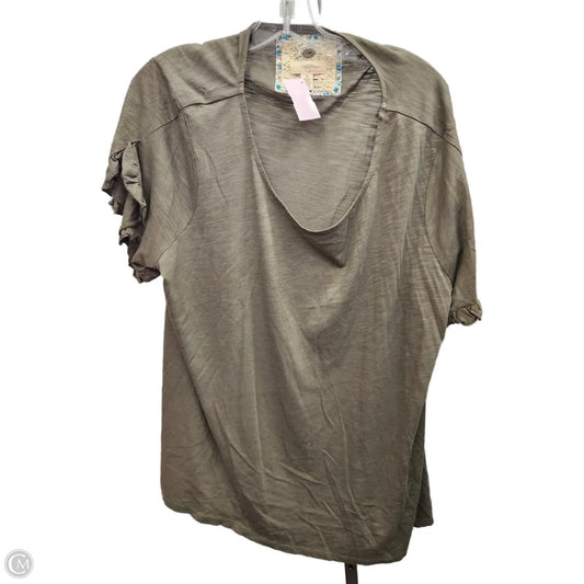 Top Short Sleeve By Cupio In Green, Size: 2x