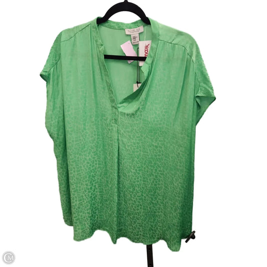 Top Short Sleeve By Rachel Zoe In Green, Size: Xl