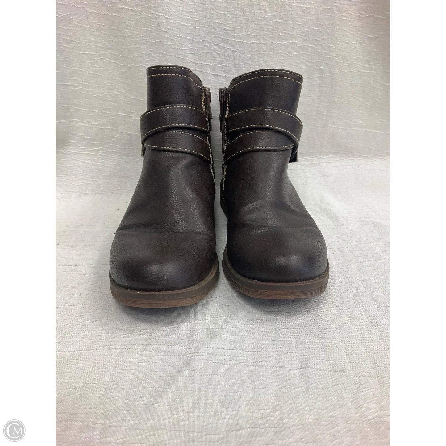 Boots Ankle Flats By Natural Soul In Brown, Size: 8