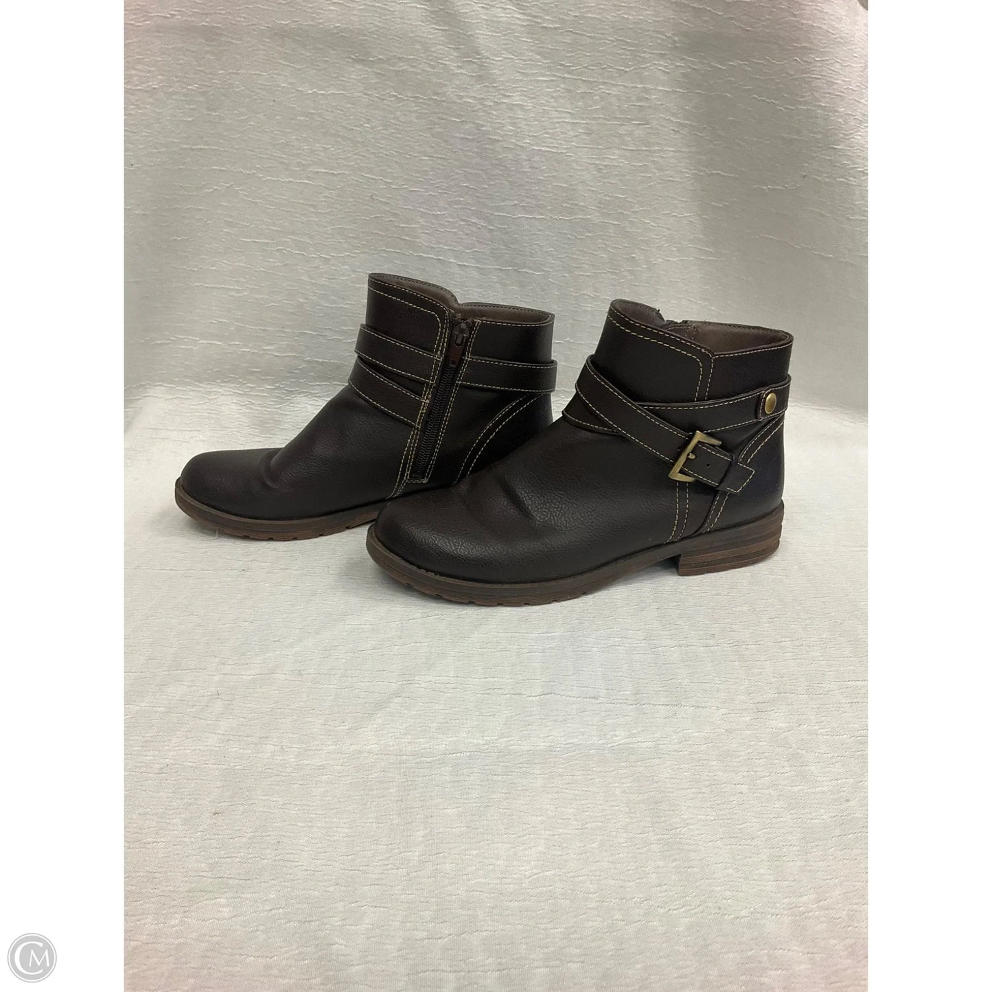 Boots Ankle Flats By Natural Soul In Brown, Size: 8