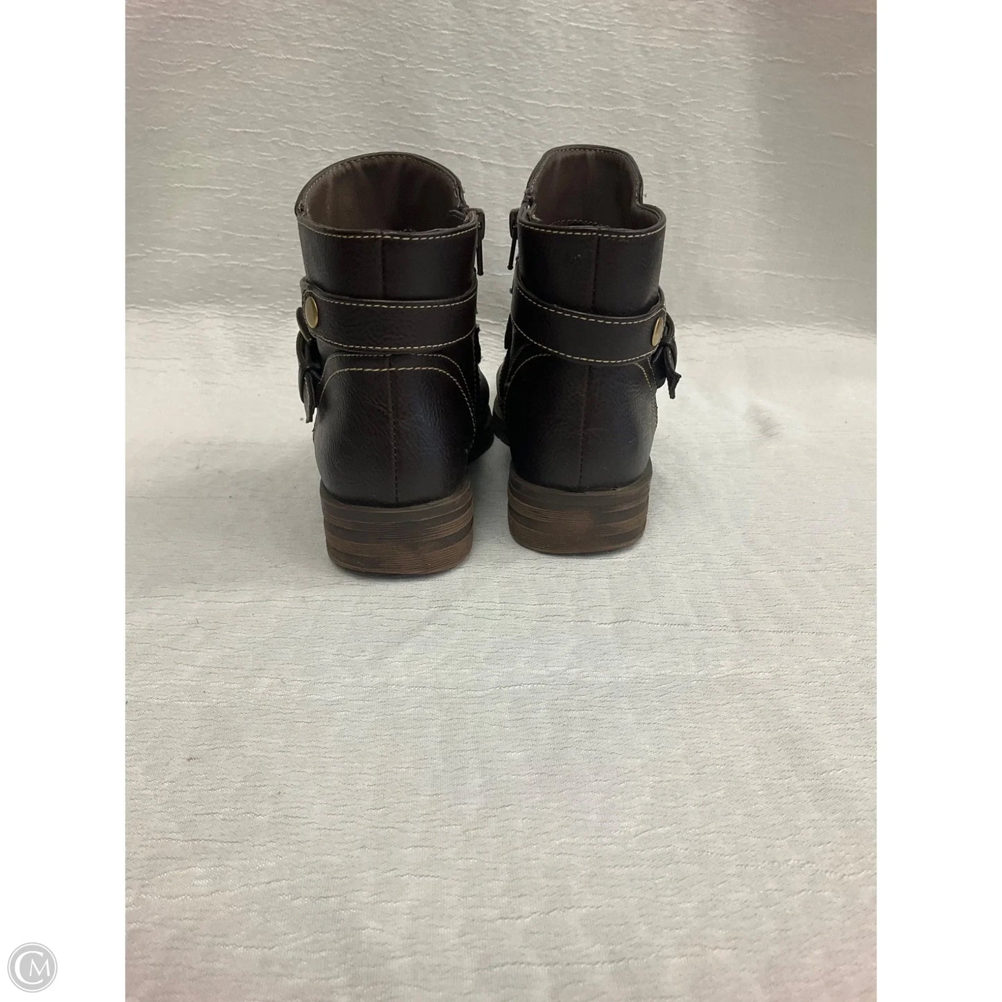 Boots Ankle Flats By Natural Soul In Brown, Size: 8