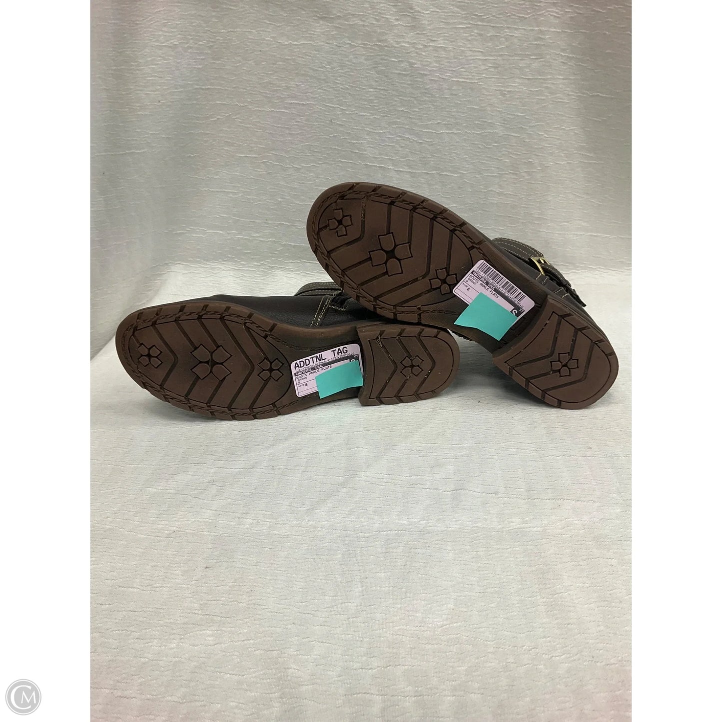 Boots Ankle Flats By Natural Soul In Brown, Size: 8