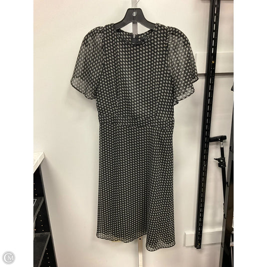 Dress Casual Midi By Ann Taylor In Black & Cream, Size: 2p
