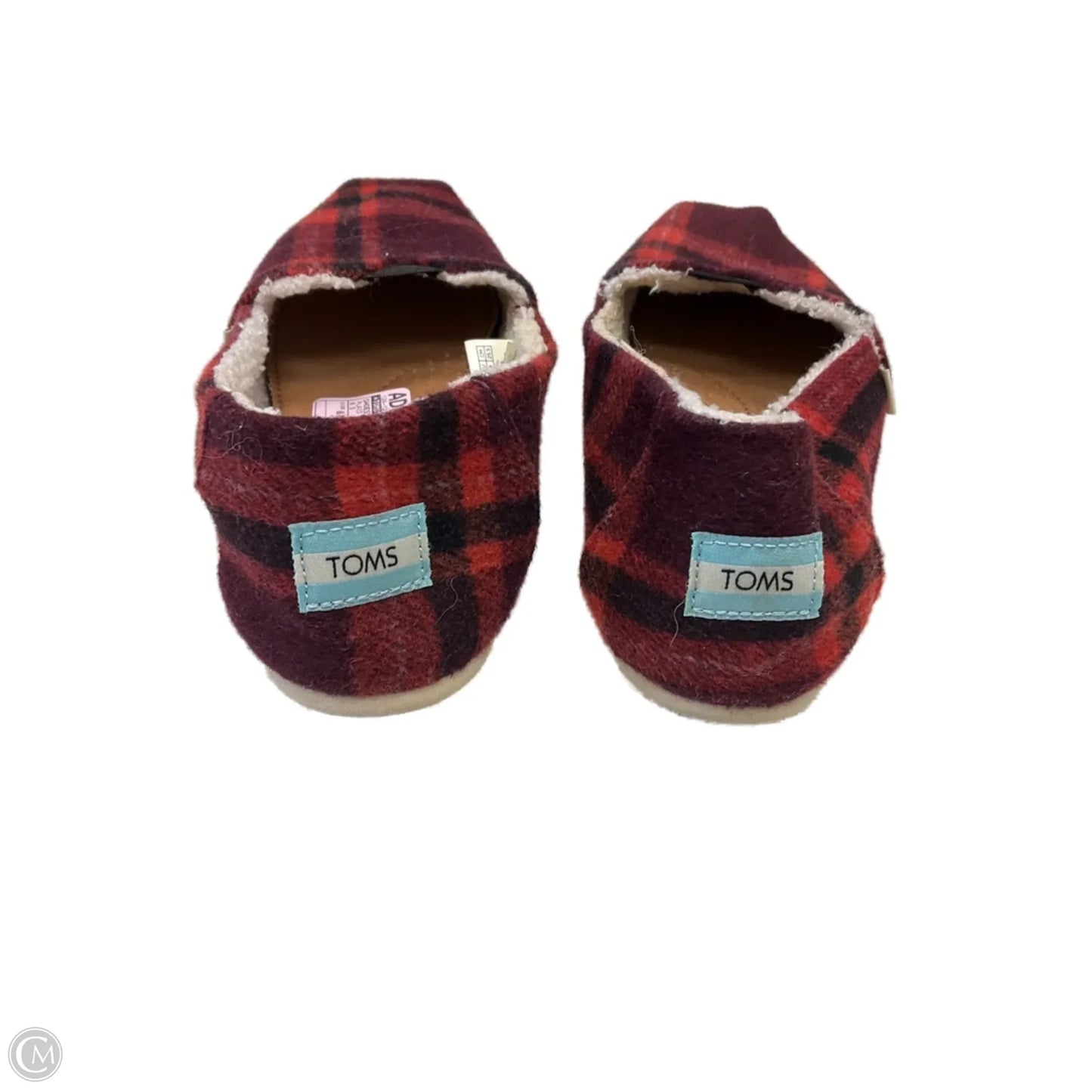 Shoes Flats By Toms In Plaid Pattern, Size: 8.5