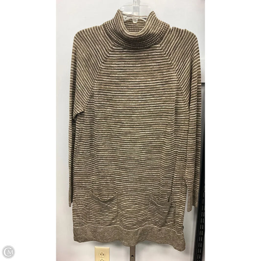 Dress Sweater By Eight Eight Eight In Brown & Green, Size: L
