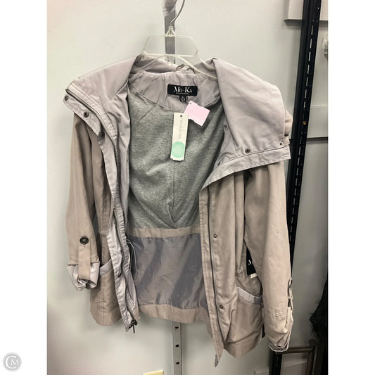 Coat Raincoat By Clothes Mentor In Taupe, Size: M