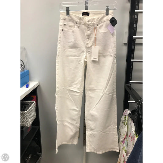 Jeans Wide Leg By Quince In White, Size: 2