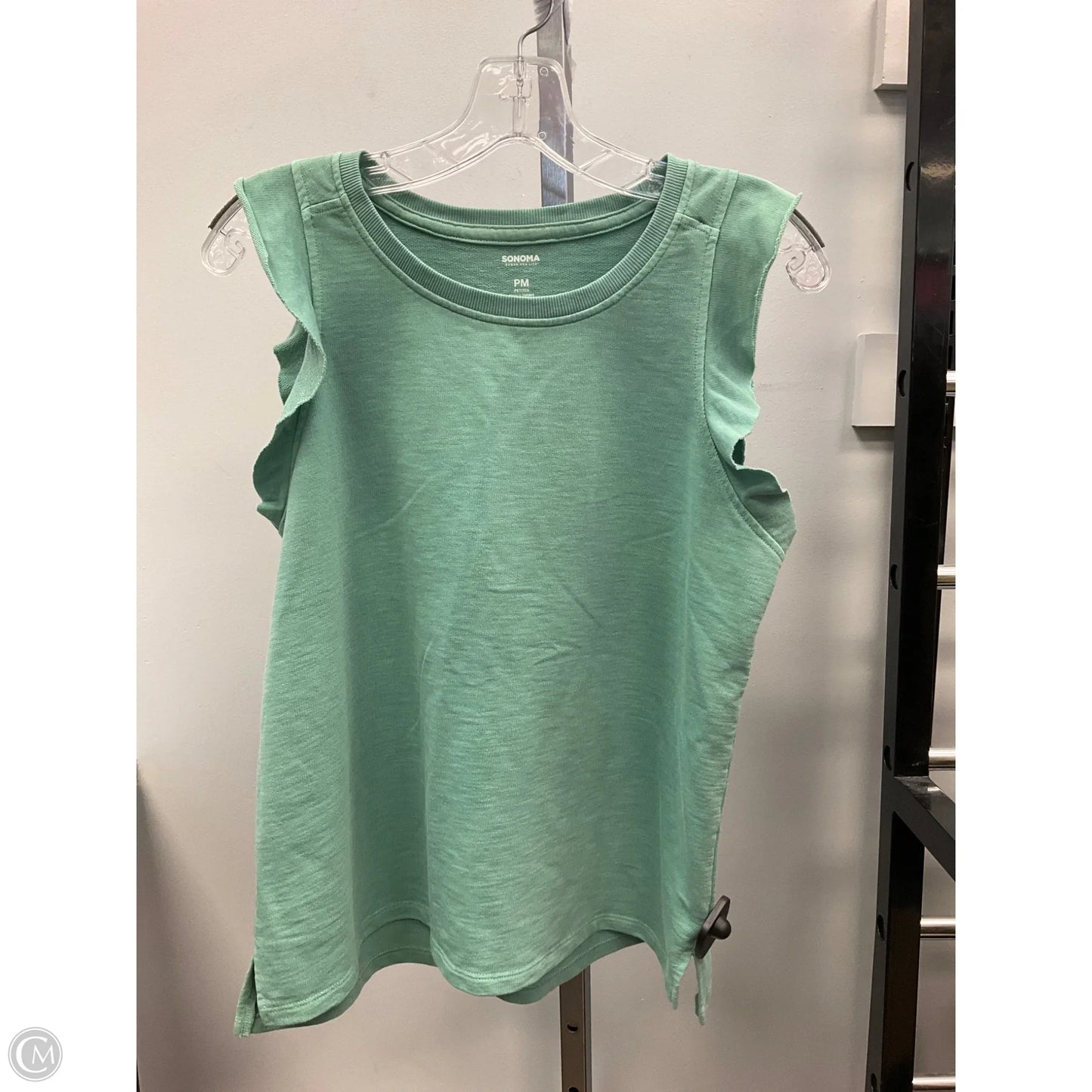 Top Sleeveless By Sonoma In Green, Size: M