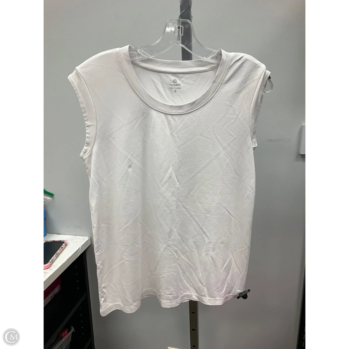 Top Sleeveless By Talbots In White, Size: S