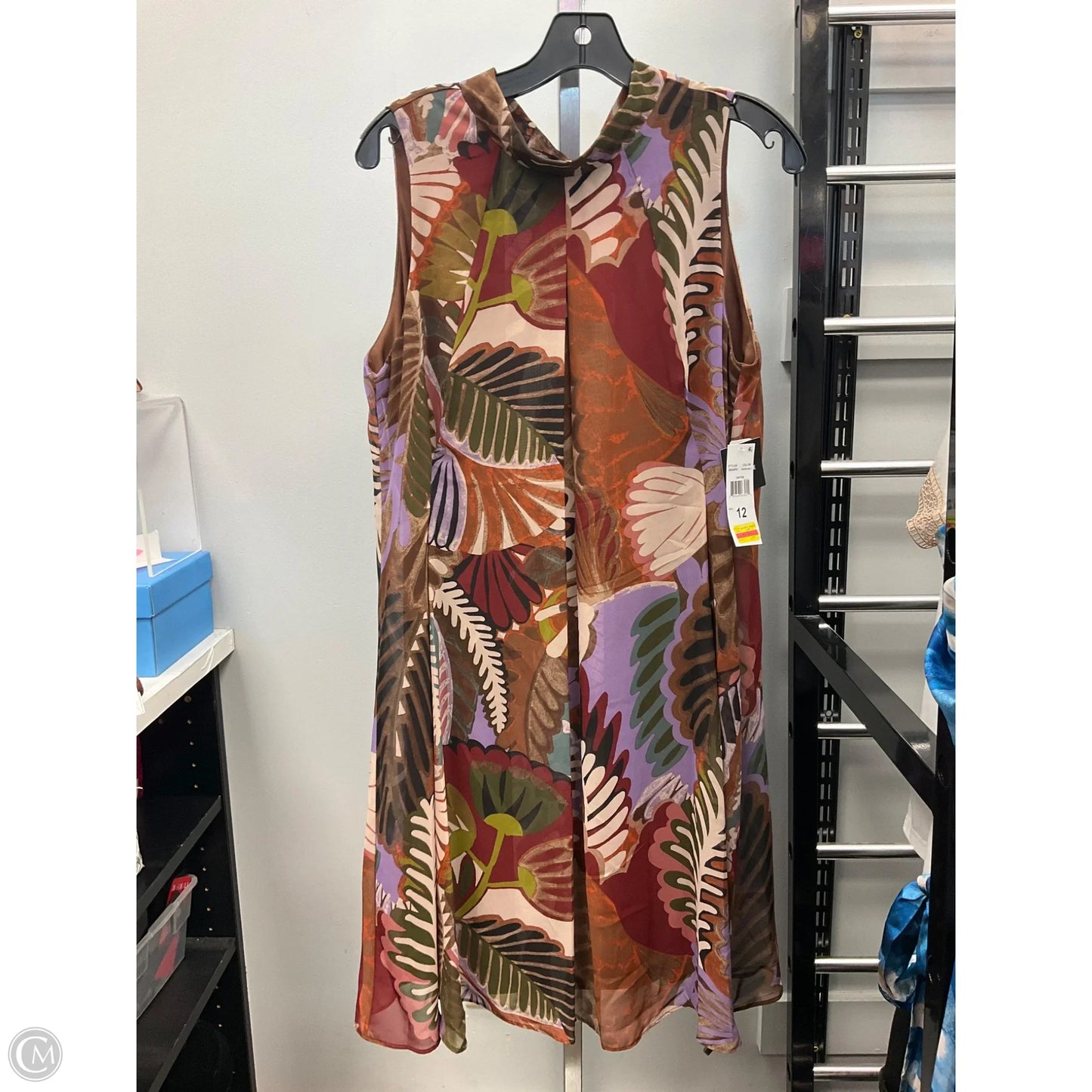 Dress Casual Midi By Signature By Robbie Bee In Floral Print, Size: 12