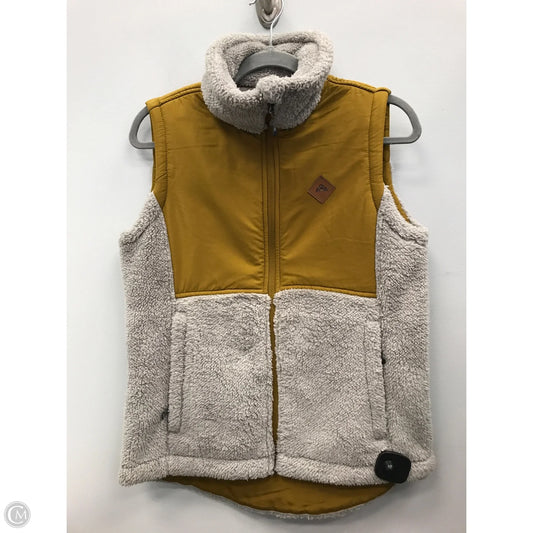 Vest Faux Fur & Sherpa By Clothes Mentor In Grey & Yellow, Size: Xs