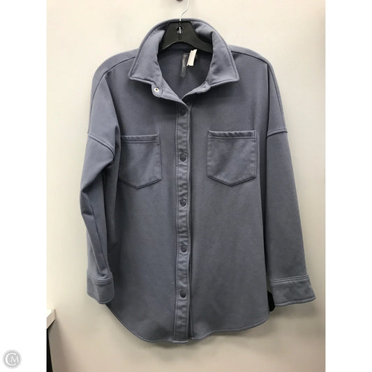 Jacket Shirt By Mondetta In Blue, Size: M
