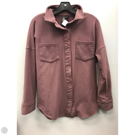 Jacket Shirt By Mondetta In Mauve, Size: M
