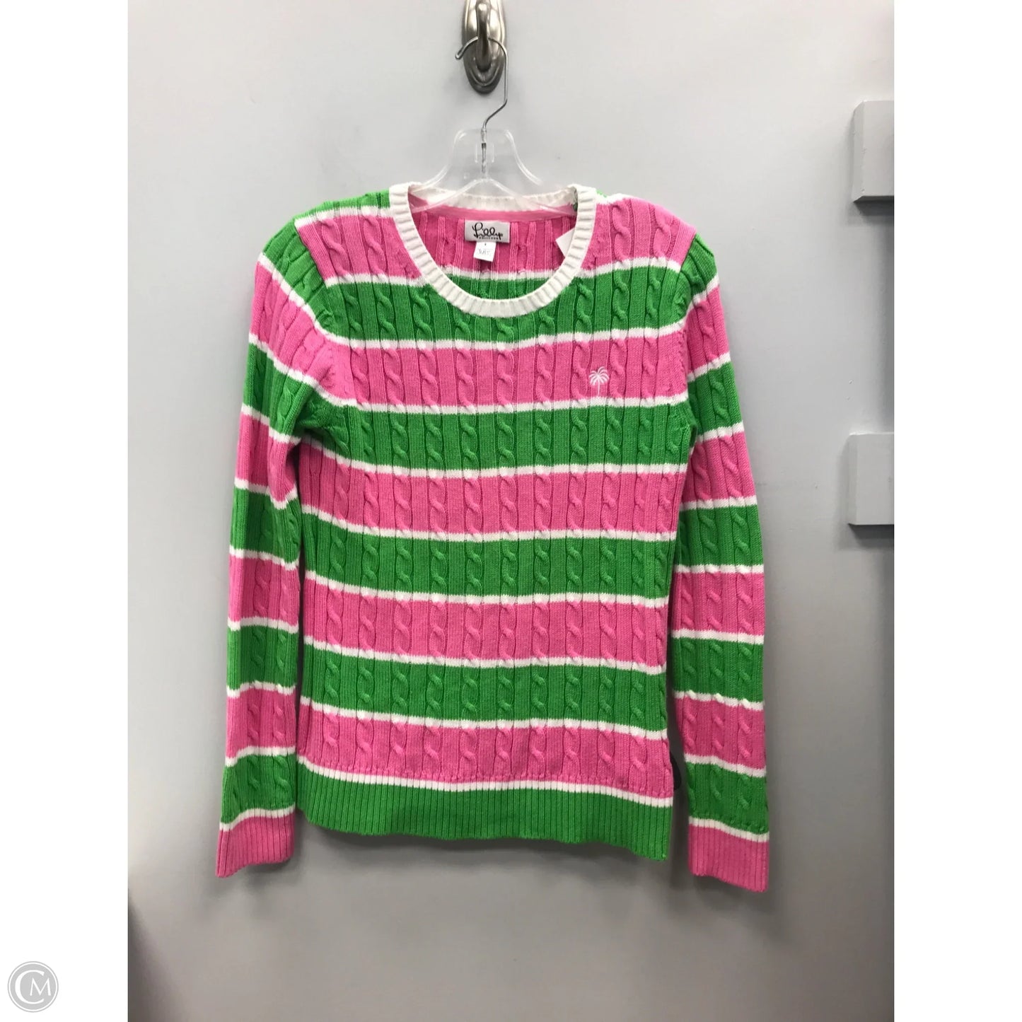 Sweater Designer By Lilly Pulitzer In Green & Pink, Size: S