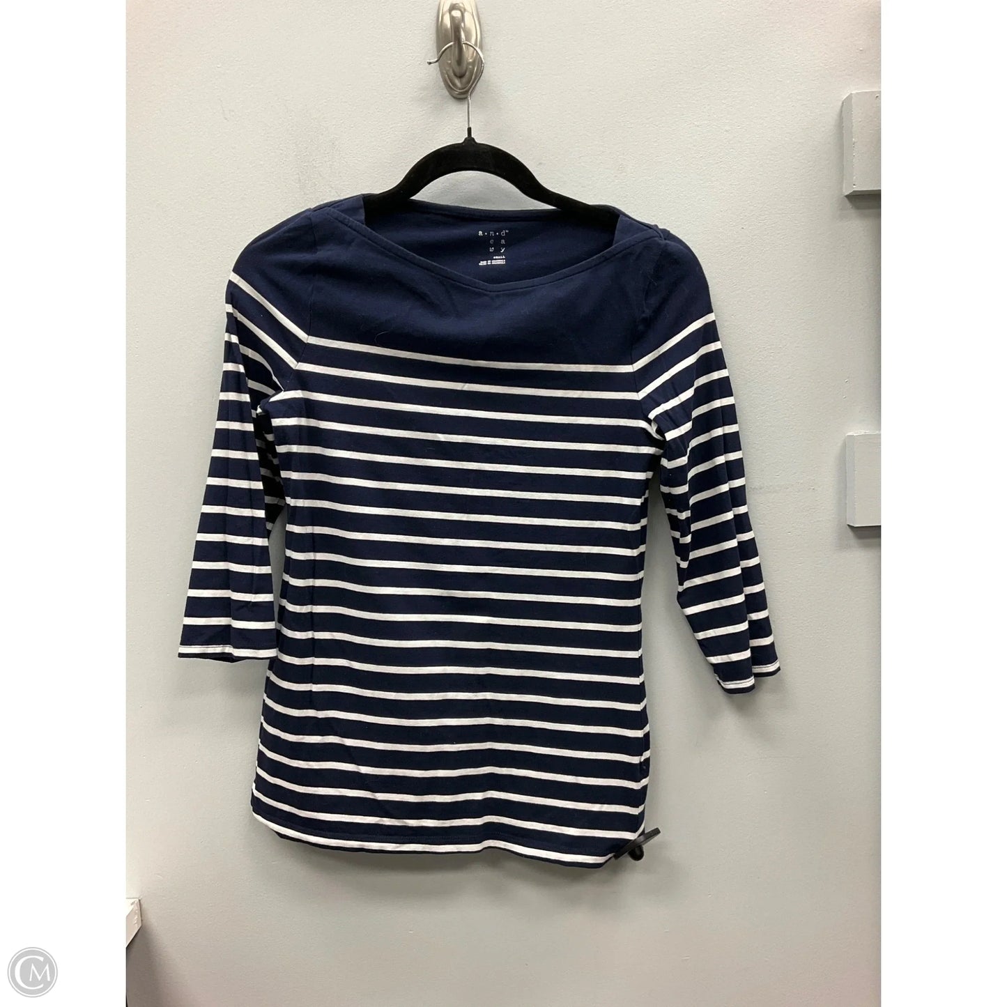 Top Long Sleeve By A New Day In Striped Pattern, Size: Xs
