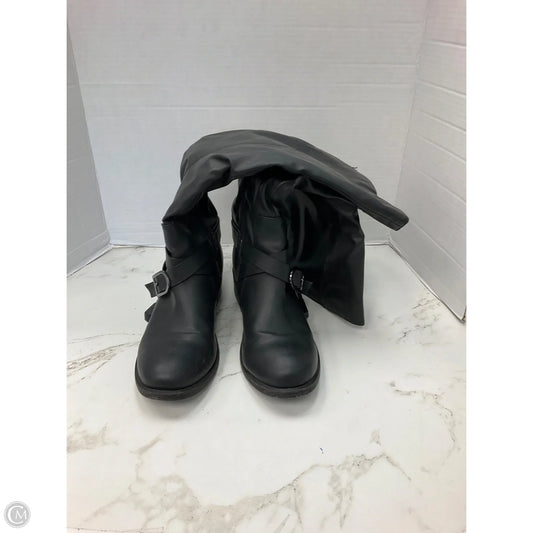 Boots Knee Heels By Apt 9 In Black, Size: 8