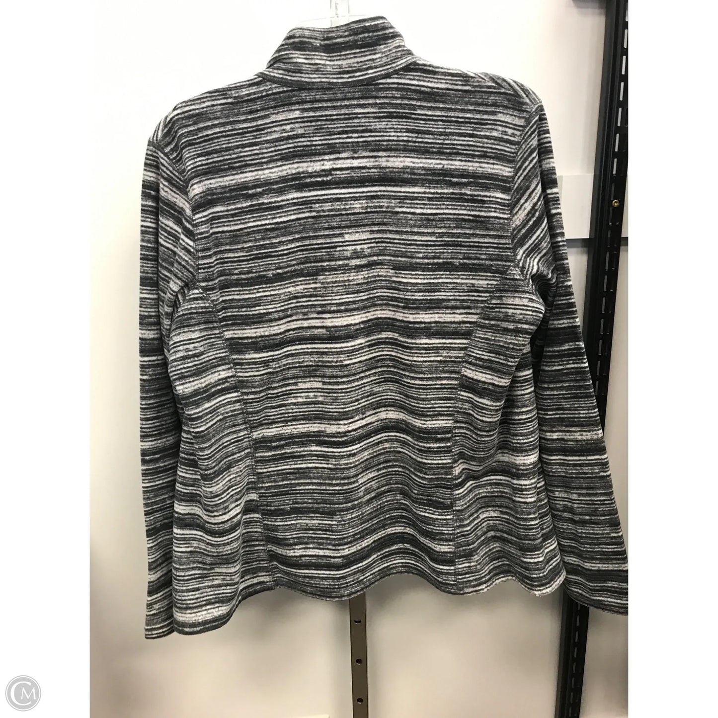 Jacket Fleece By Eddie Bauer In Grey, Size: L