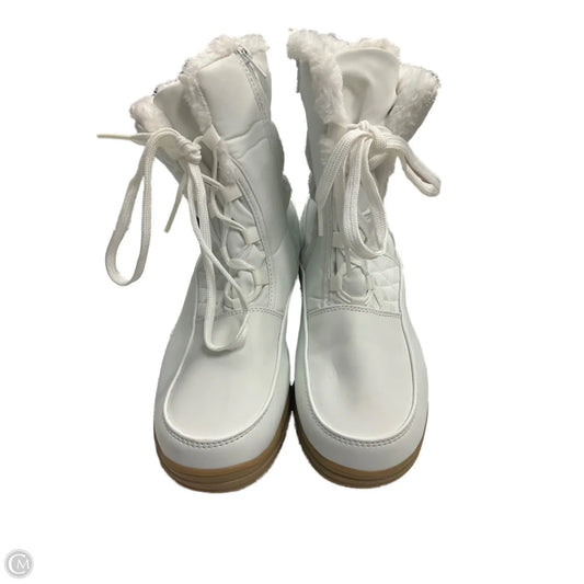 Boots Ankle Flats By Weatherproof In White, Size: 10