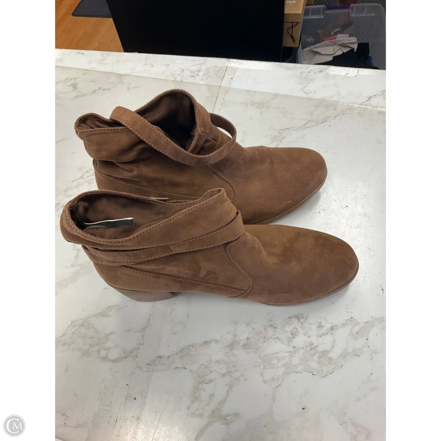 Boots Ankle Heels By American Eagle Shoes In Brown, Size: 10
