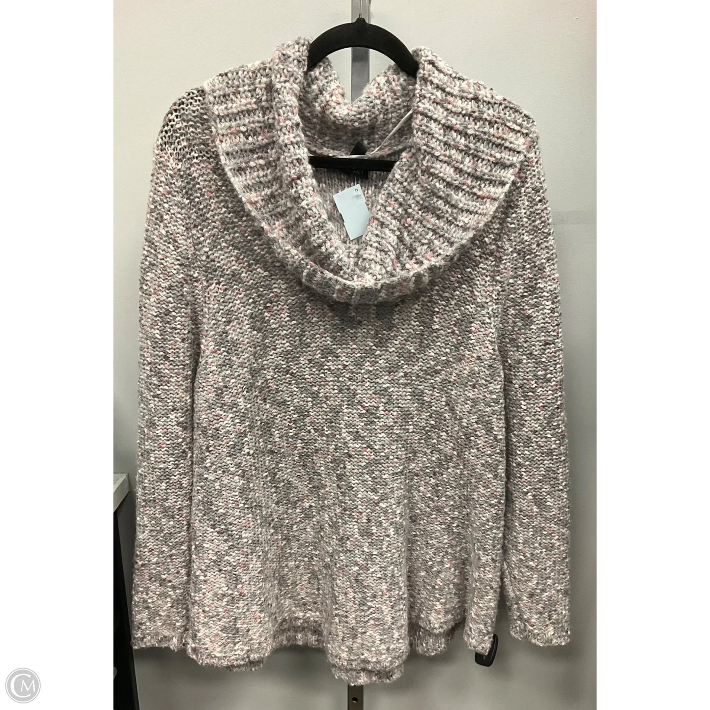Sweater By Lane Bryant In Grey & Pink, Size: Xl