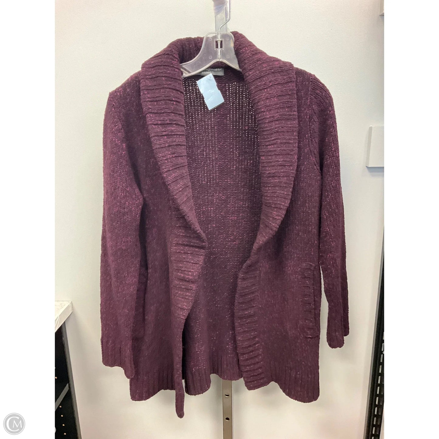 Sweater Cardigan By Eddie Bauer In Purple, Size: S