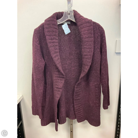 Sweater Cardigan By Eddie Bauer In Purple, Size: S