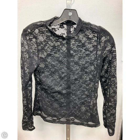 Top Long Sleeve By Commense In Black, Size: S