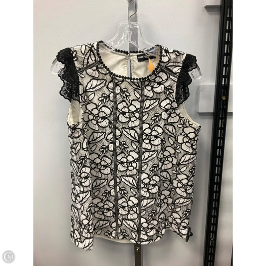 Top Sleeveless Designer By Karl Lagerfeld In Black & White, Size: 8