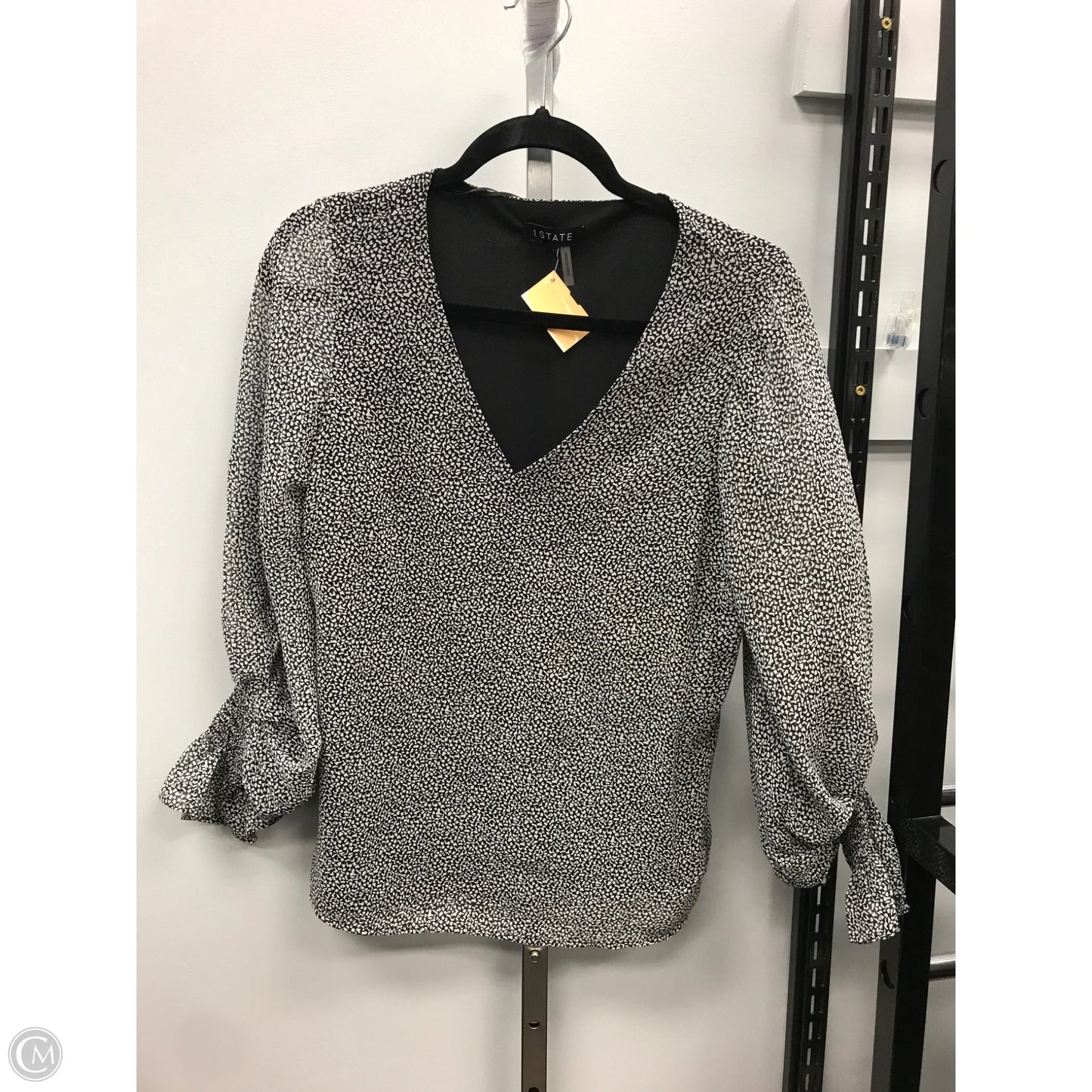 Top Long Sleeve By 1.state In Black & White, Size: S