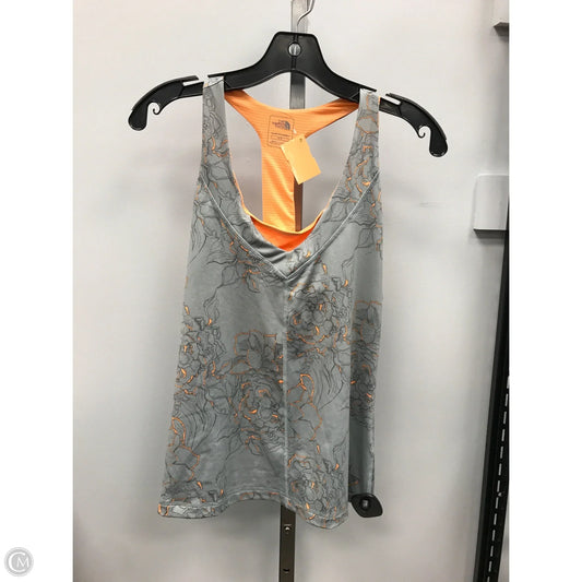Athletic Tank Top By The North Face In Grey & Orange, Size: M