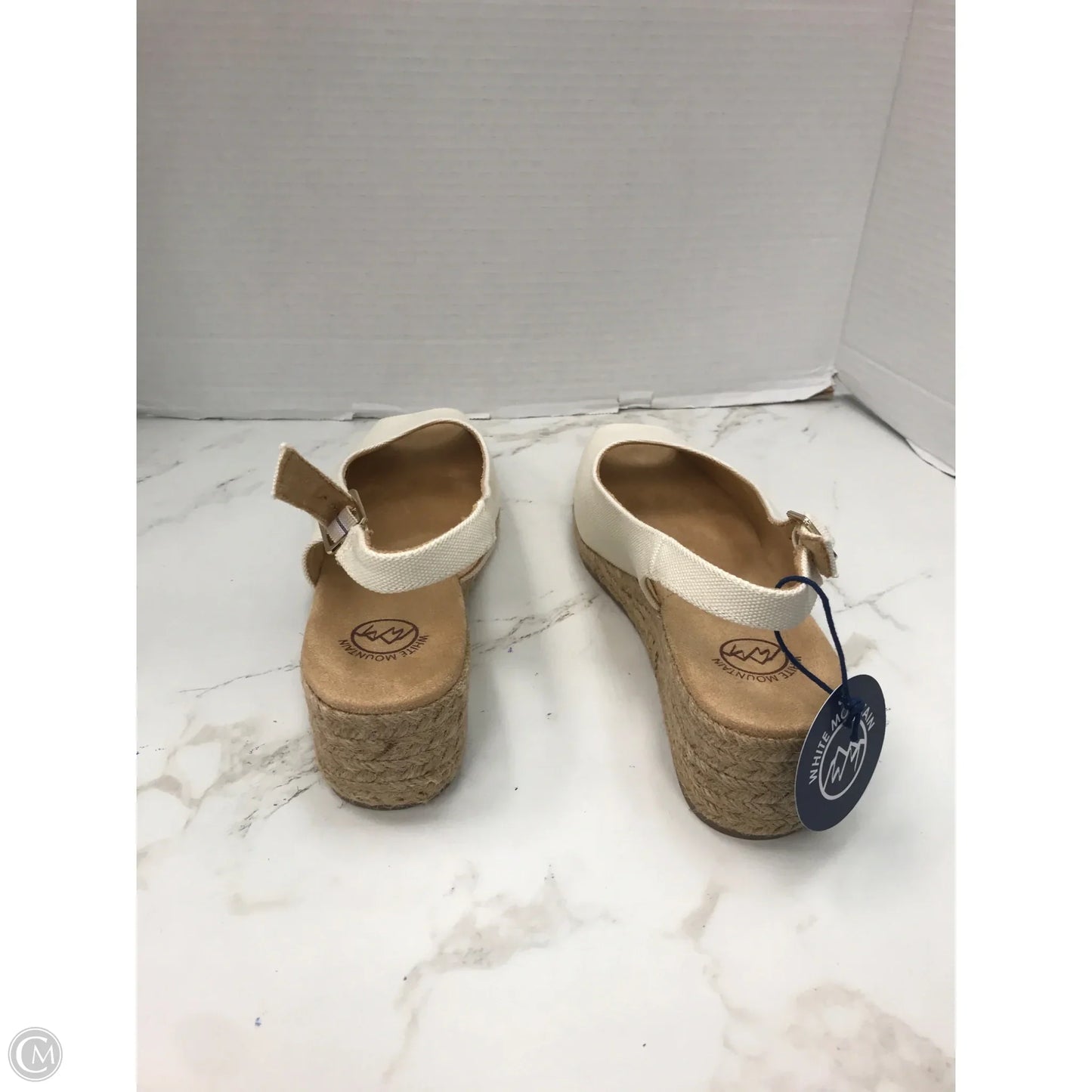 Sandals Heels Wedge By White Mountain In Cream, Size: 10