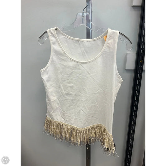 Top Sleeveless By Clothes Mentor In Ivory, Size: M