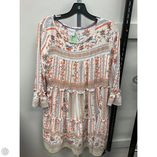 Dress Casual Short By Clothes Mentor In Blue & Orange, Size: M