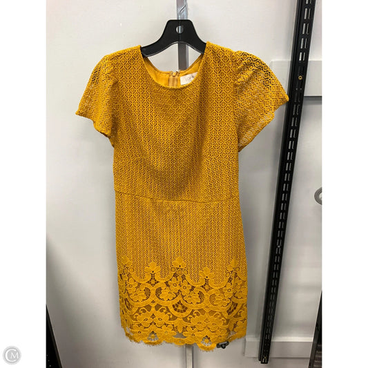 Dress Casual Midi By Loft In Gold, Size: Xs