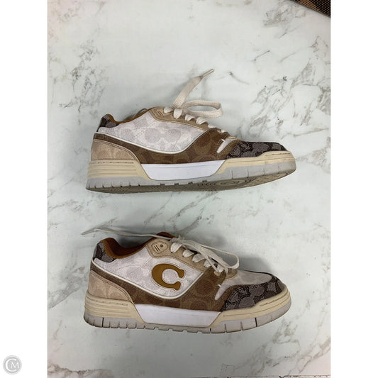 Shoes Designer By Coach In Brown & Cream, Size: 6