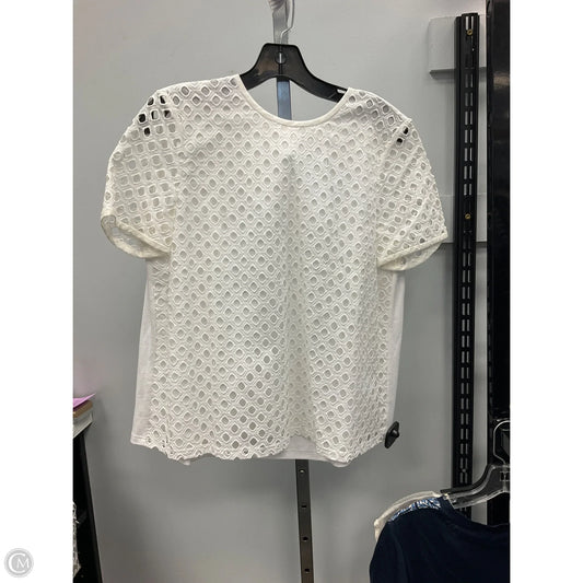 Top Short Sleeve Designer By Tory Burch In White, Size: 8