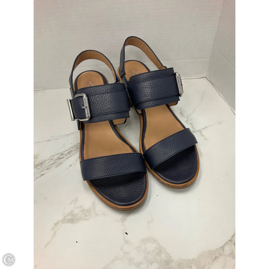 Sandals Heels Block By Aquatalia In Navy, Size: 10