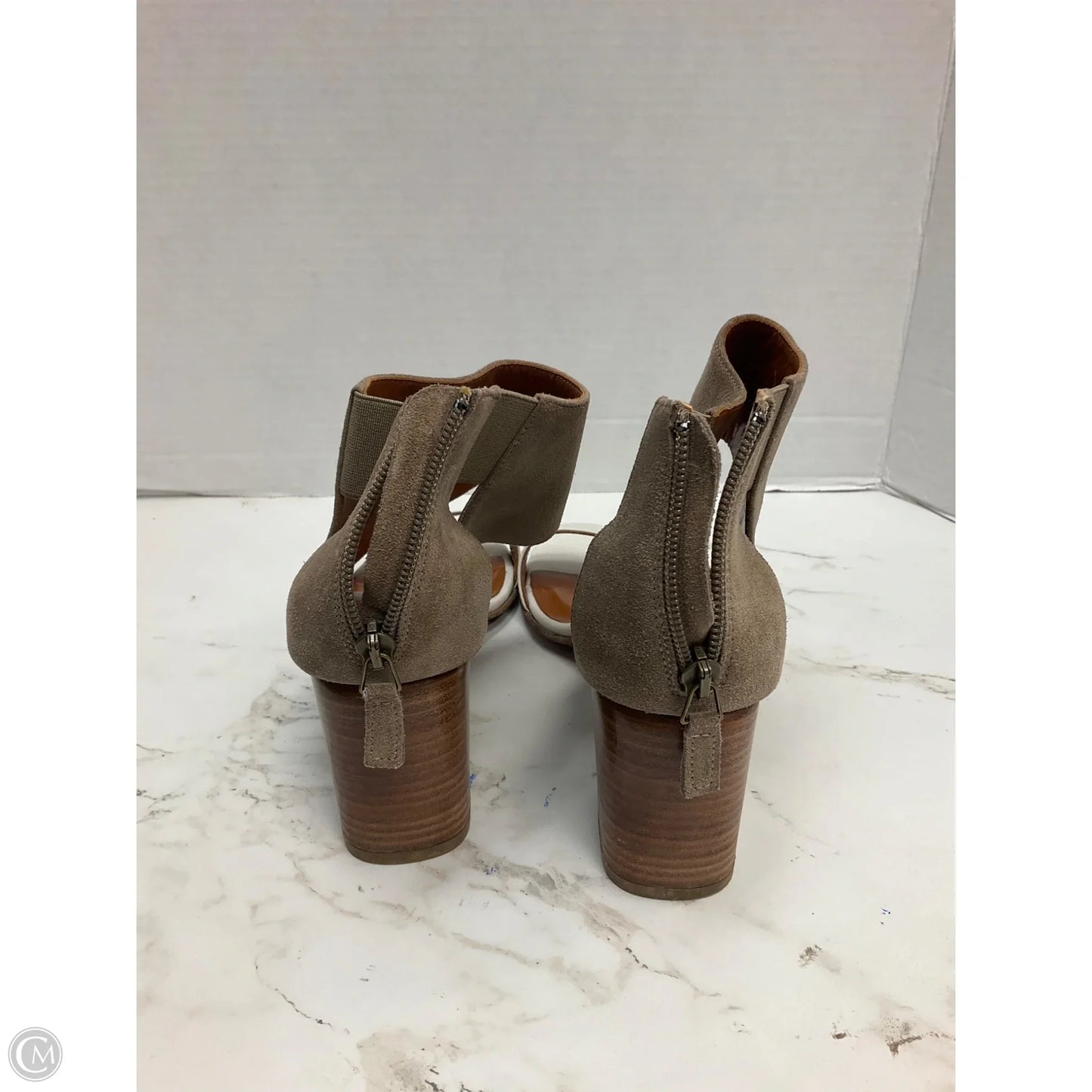 Shoes Heels Block By Aquatalia In Brown & White, Size: 10.5