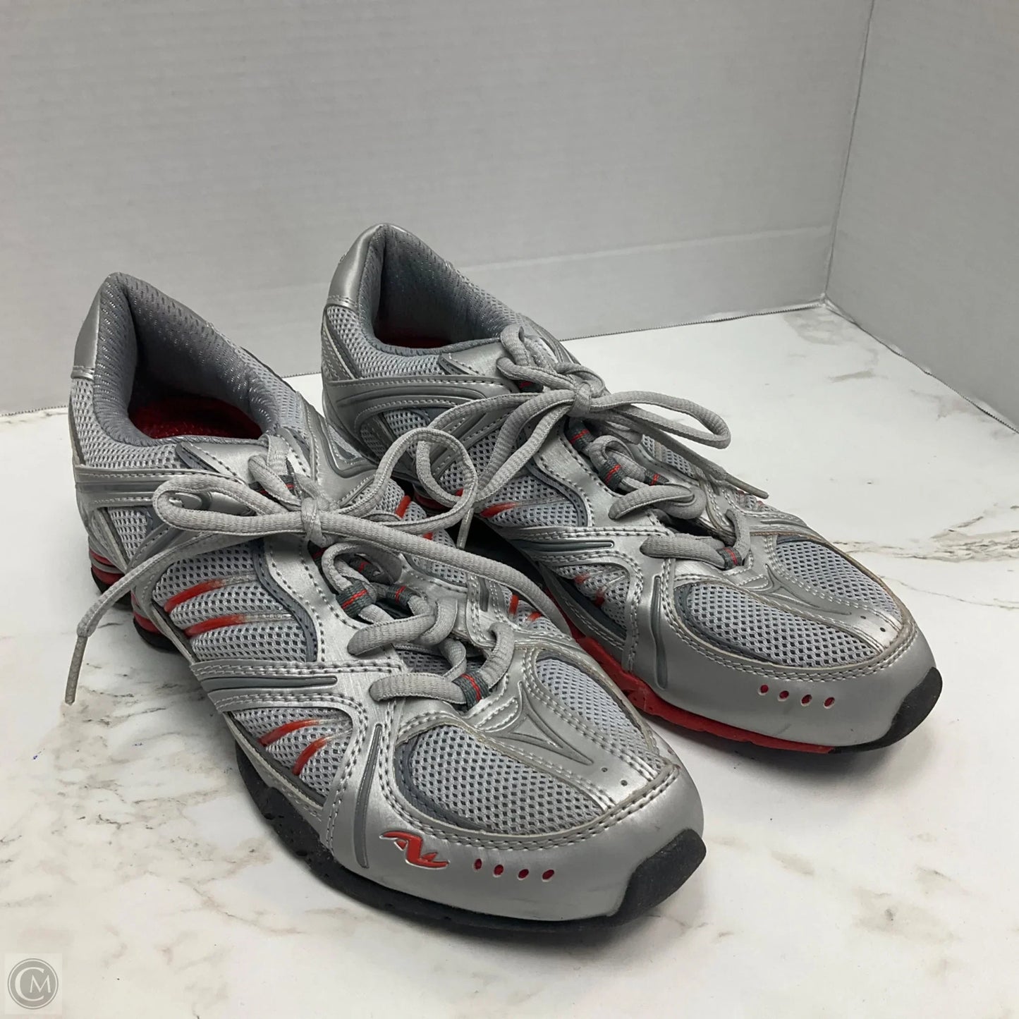 Shoes Athletic By Athletic Works In Silver, Size: 10