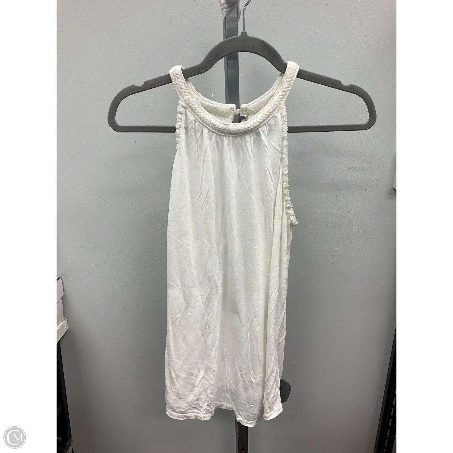 Top Sleeveless By Loft In White, Size: S