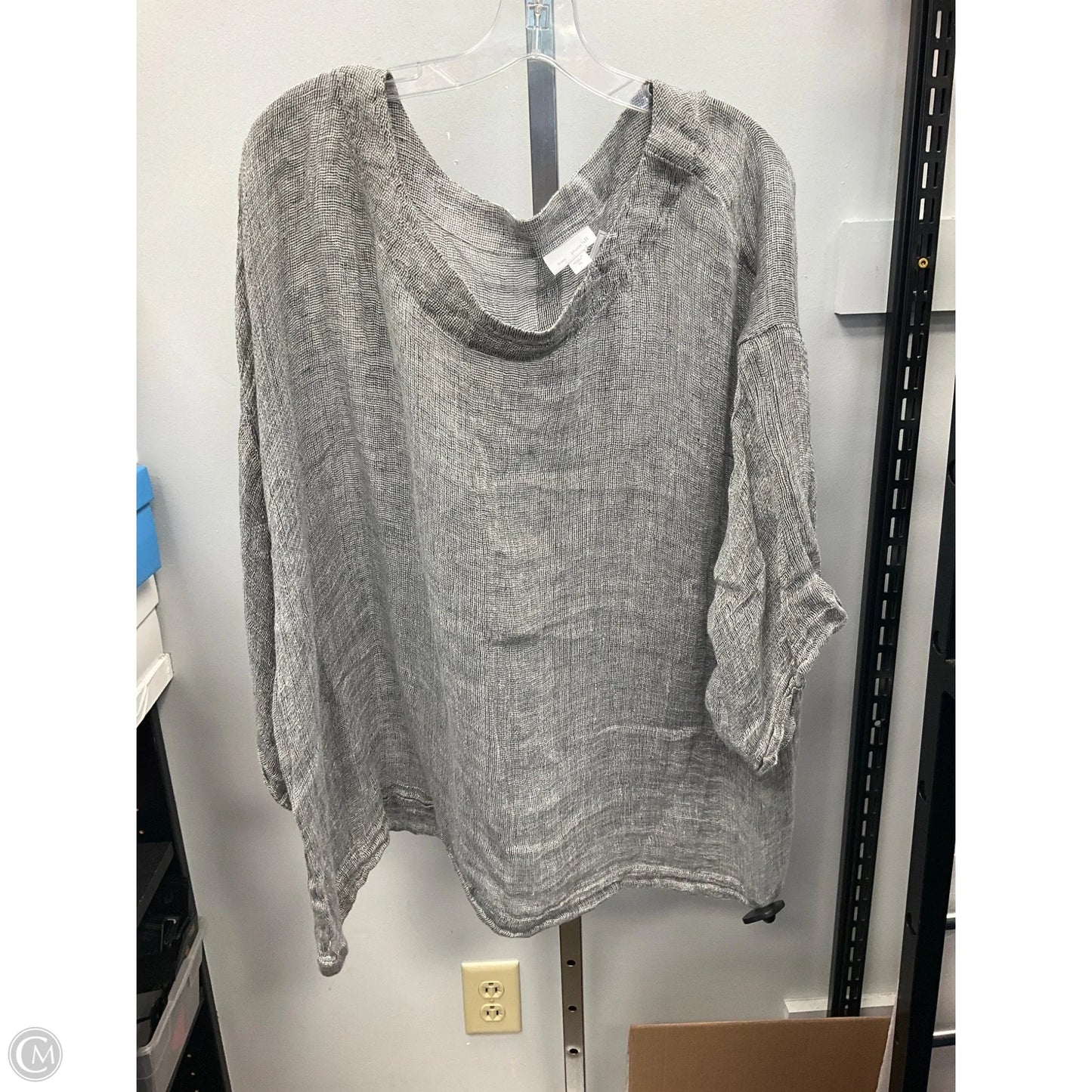Top Short Sleeve By Pure Jill In Grey, Size: Xl