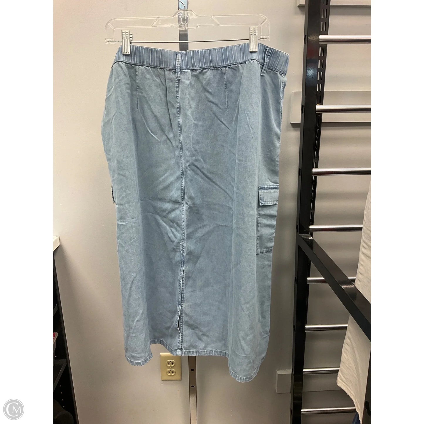 Skirt Midi By J. Jill In Blue Denim, Size: Lp
