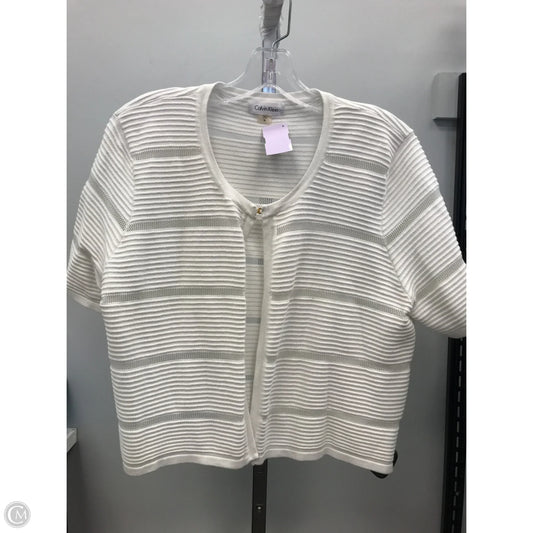 Cardigan By Calvin Klein In White, Size: Xl