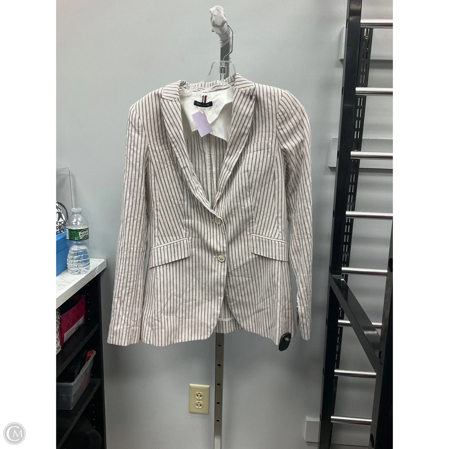 Blazer By Tommy Hilfiger In Striped Pattern, Size: 4