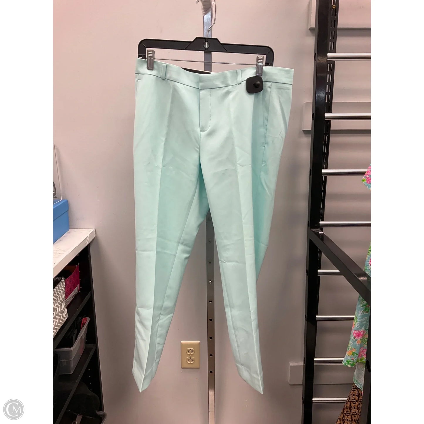 Pants Cropped By Banana Republic In Aqua, Size: 8