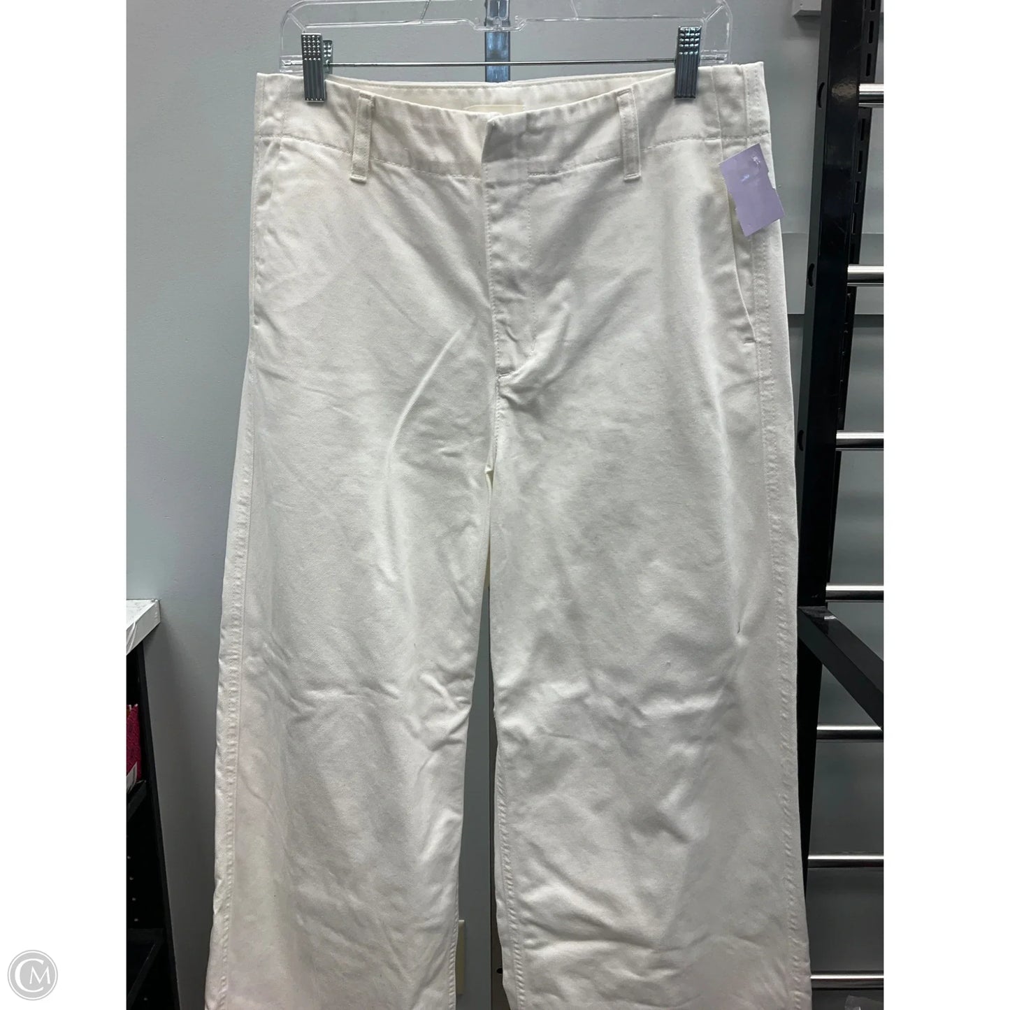 Jeans Wide Leg By H&m In White, Size: 8