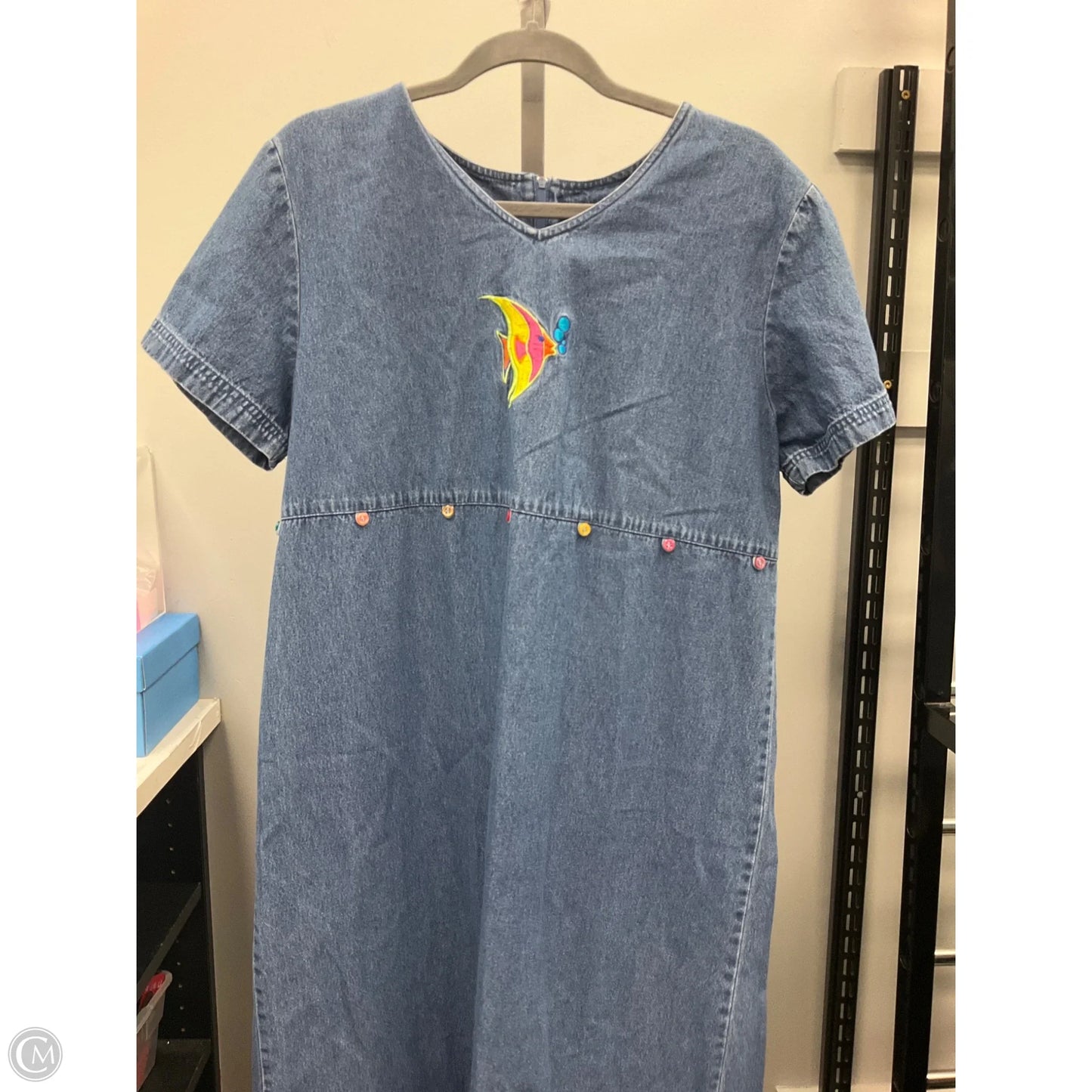 Dress Casual Maxi By Clothes Mentor In Blue Denim, Size: L