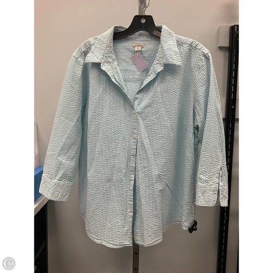 Blouse 3/4 Sleeve By L.l. Bean In Striped Pattern, Size: Xl