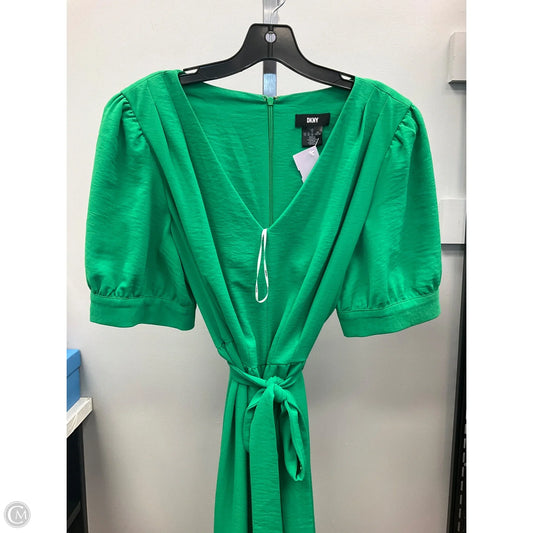 Dress Casual Midi By Dkny In Green, Size: 14